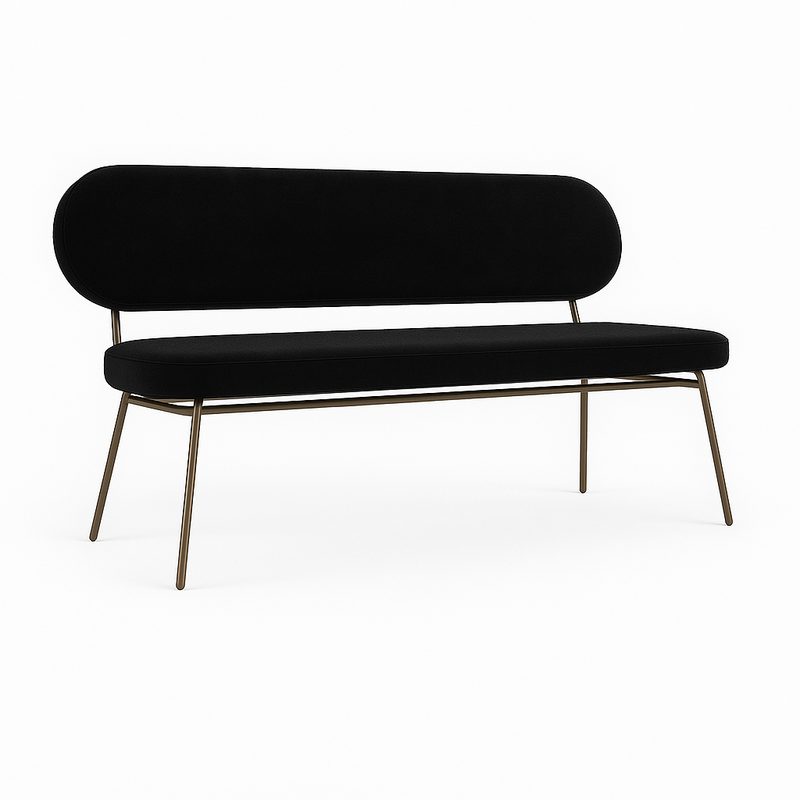 Bancheta catifea AMO culoare NEGRU