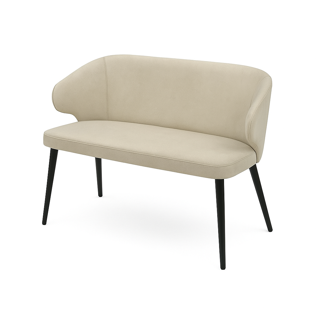 Bancheta catifea CAPRICE culoare BEJ