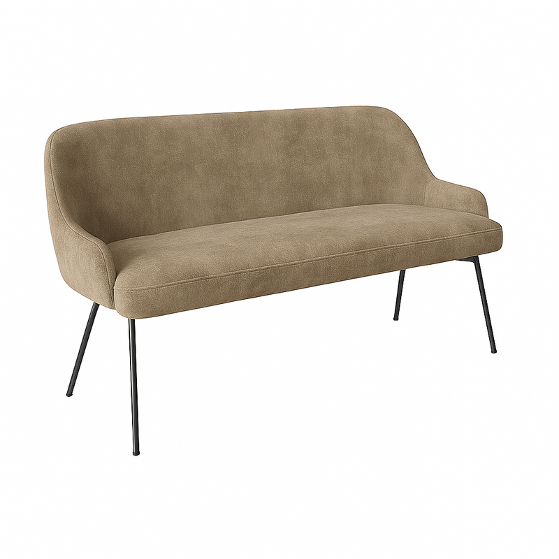 Bancheta catifea SASHA culoare BEJ INCHIS