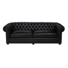 Canapea chesterfield GYMA piele NEAGRA