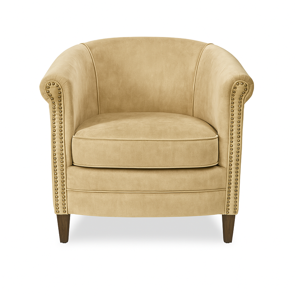 Fotoliu catifea NISI culoare BEJ