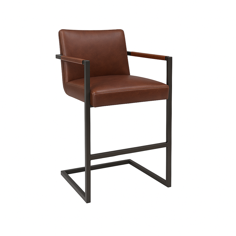 Scaun bar piele MARO INCHIS | model FLEET