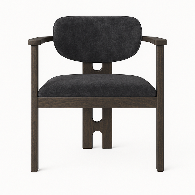 Scaun catifea GRI | model DORIAN ARM