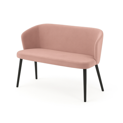 Bancheta catifea BRUNO culoare ROZ PAL