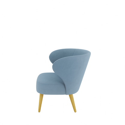 Fotoliu catifea ALBASTRA | model CAPRICE