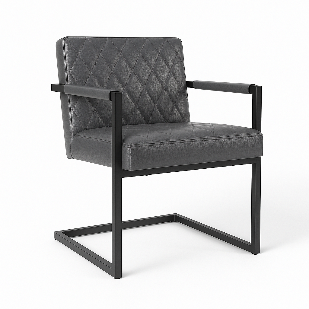 Scaun piele GRI | model BADSAAL SALINO