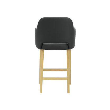 Scaun bar piele naturala BEJ | model APRIL