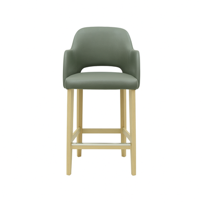 Scaun bar piele naturala BEJ | model APRIL