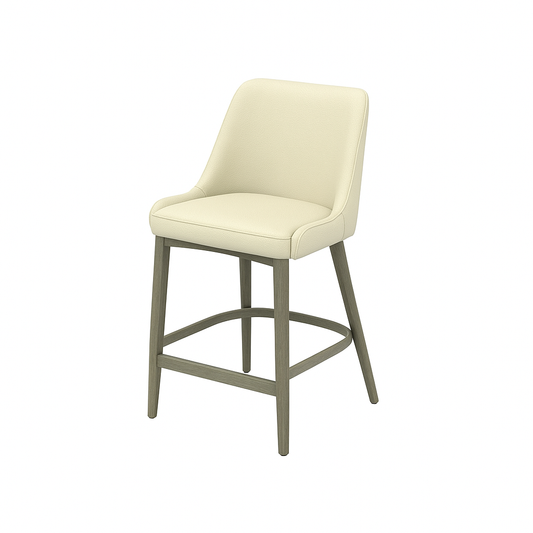 Scaun bar piele naturala BEJ | model GINA