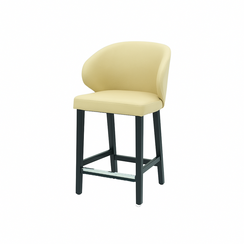 Scaun bar piele naturala BEJ | model CAPRICE