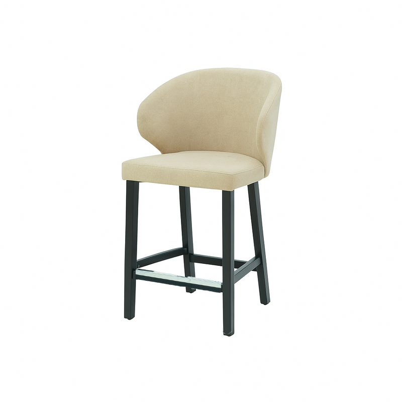 Scaun de bar catifea BEJ | model CAPRICE