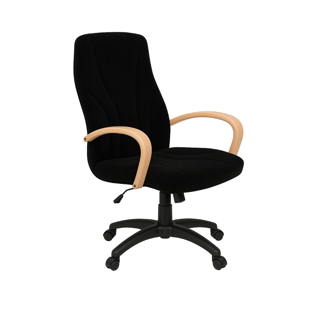 Scaun birou catifea NEAGRA | model BETA  P