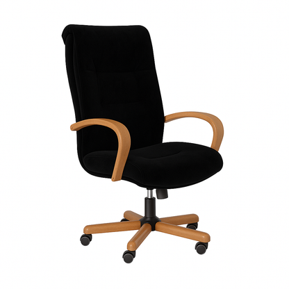 Scaun ergonomic catifea NEAGRA | model BIG STAR P