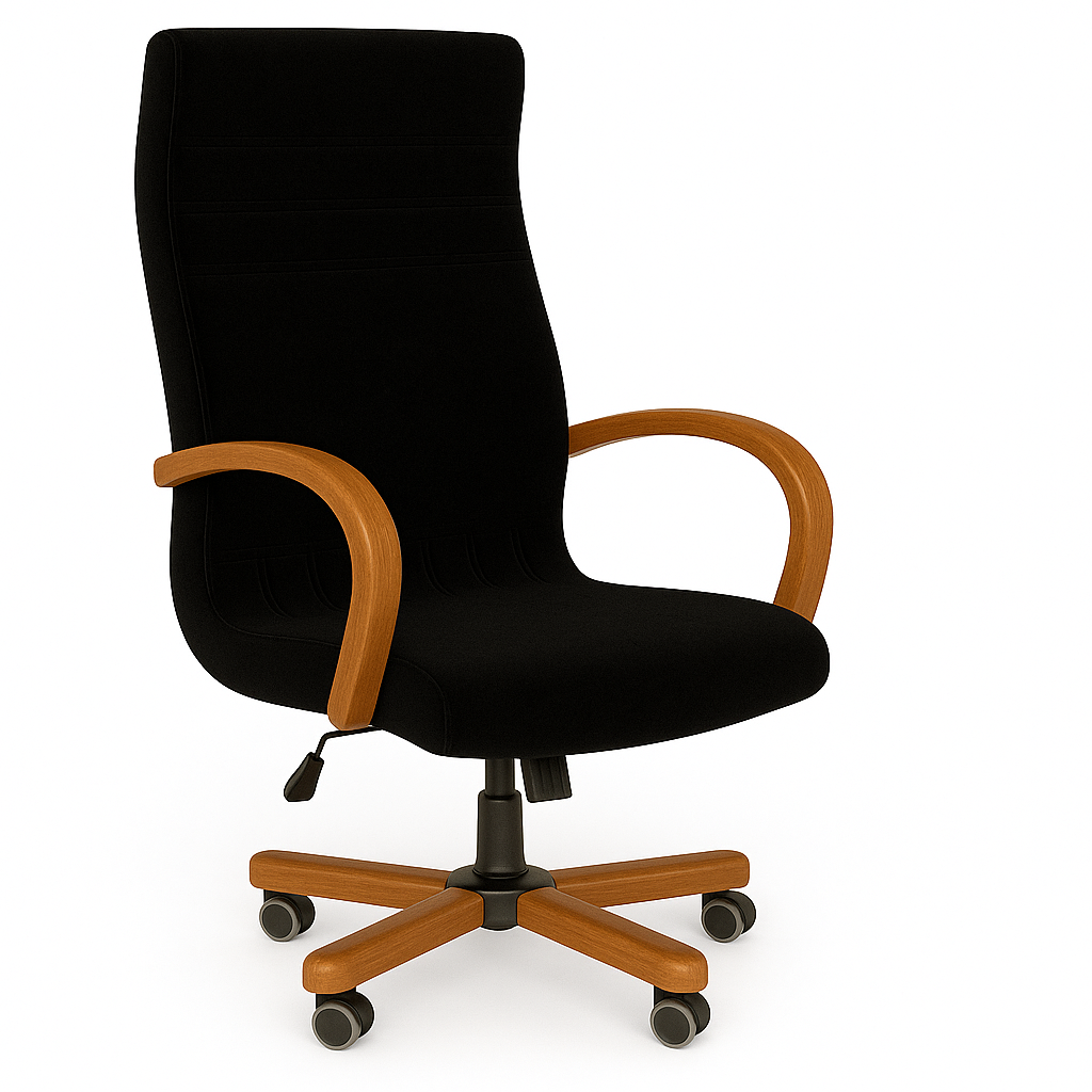 Scaun birou catifea NEAGRA | model GOLD P