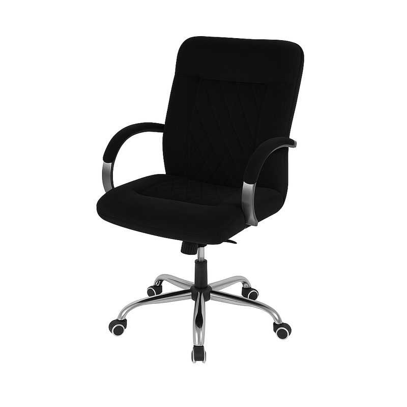Scaun birou catifea NEAGRA | model DONALD O