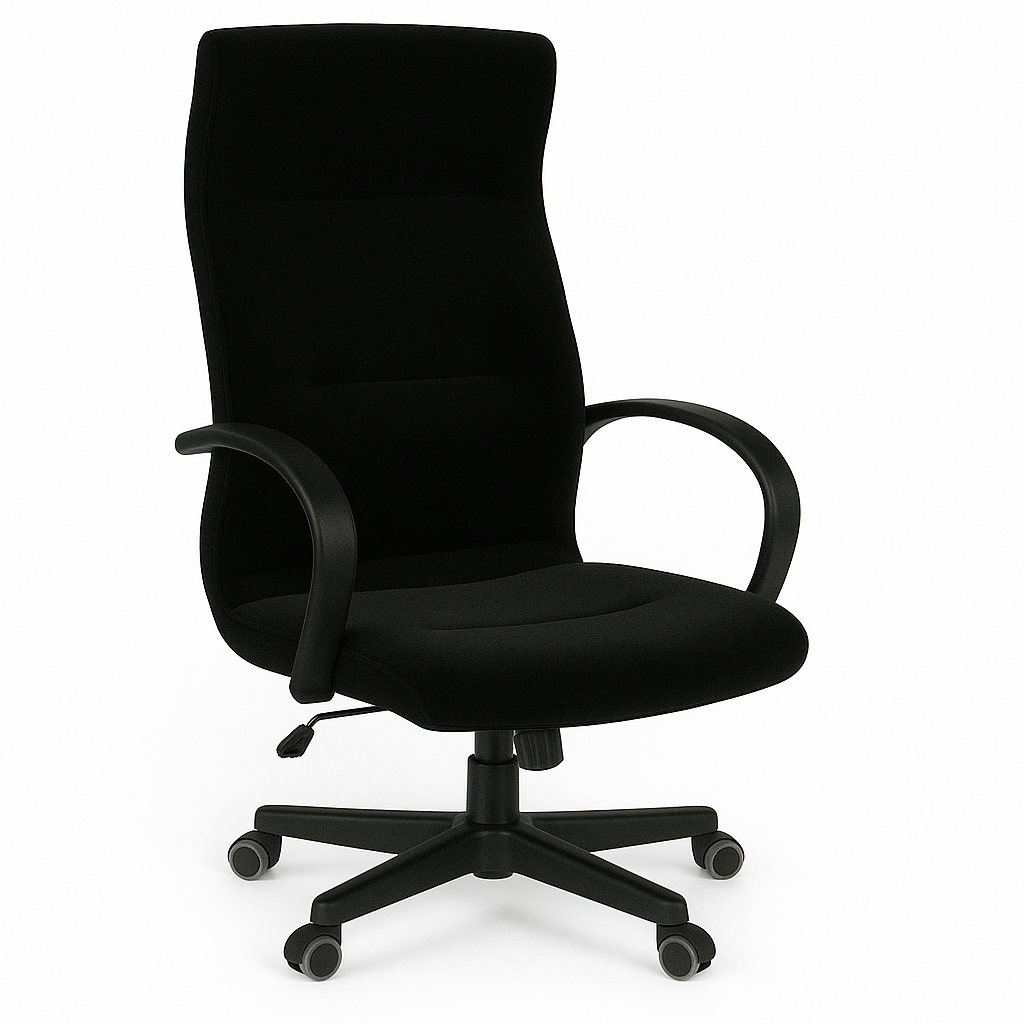 Scaun ergonomic catifea NEAGRA | model OMEGA P