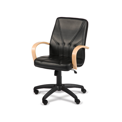 Scaun birou piele NEAGRA | model BETA