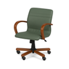 Scaun birou piele VERDE | model GOLD O