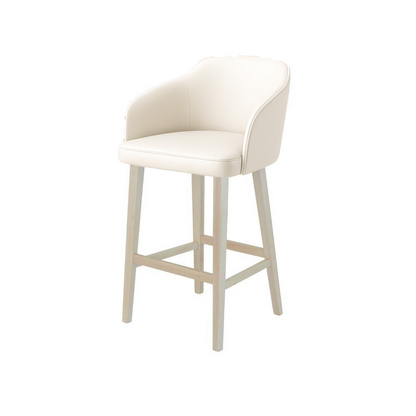 Scaun bar piele naturala BEJ | model CROCO