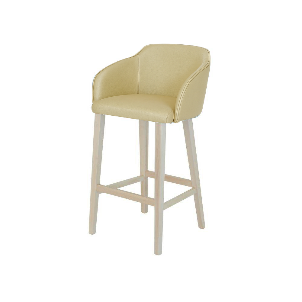 Scaun bar piele naturala BEJ | model CROCO