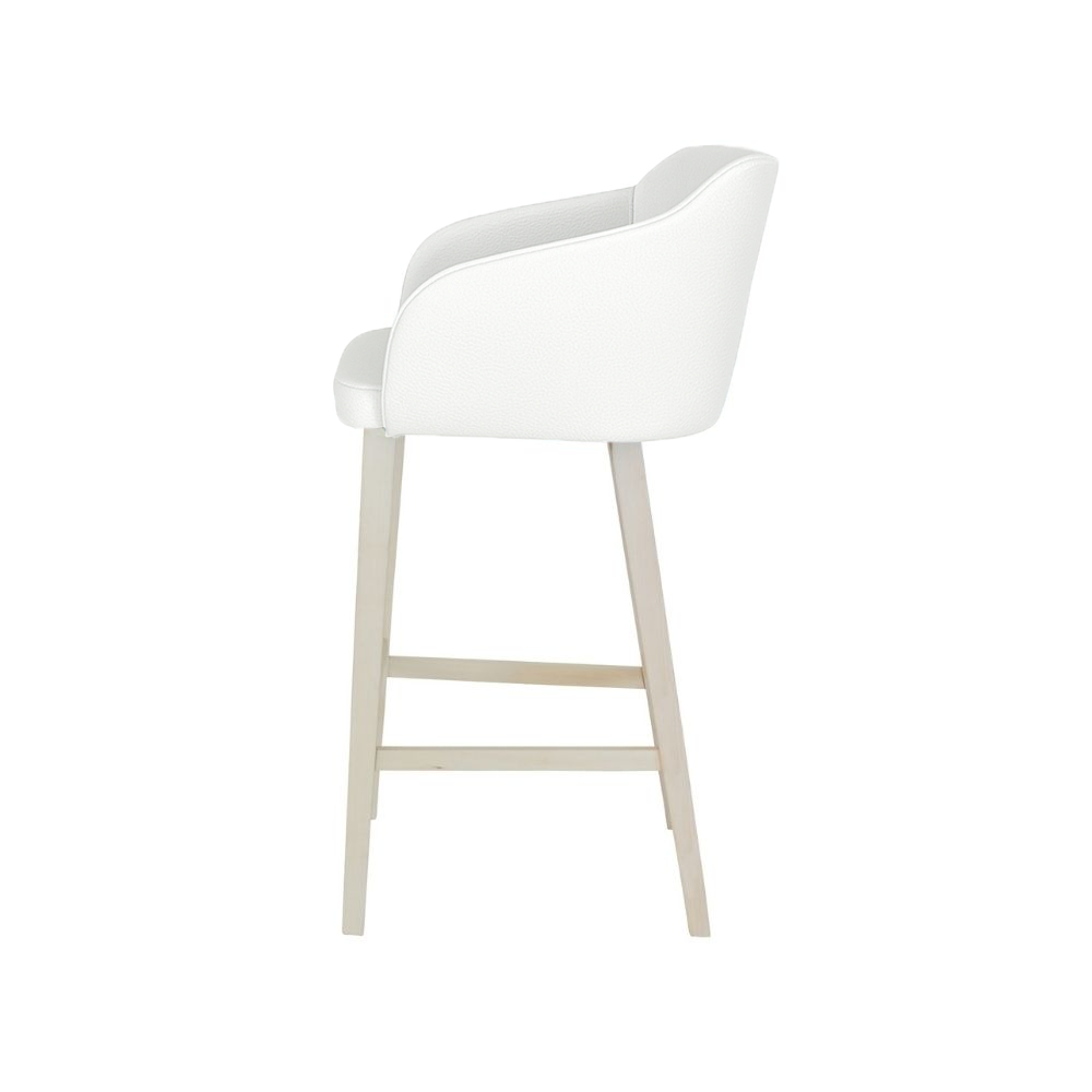 Scaun bar piele naturala BEJ | model CROCO