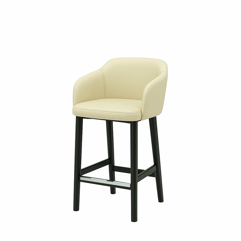 Scaun insula piele naturala BEJ | model CROCO