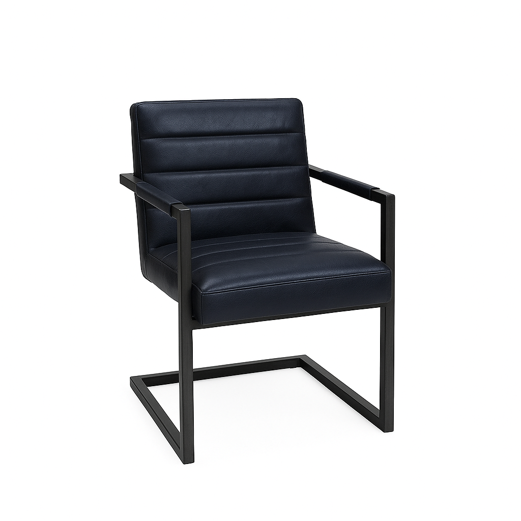 Scaun piele NEAGRA | model BADSAAL 4STARR