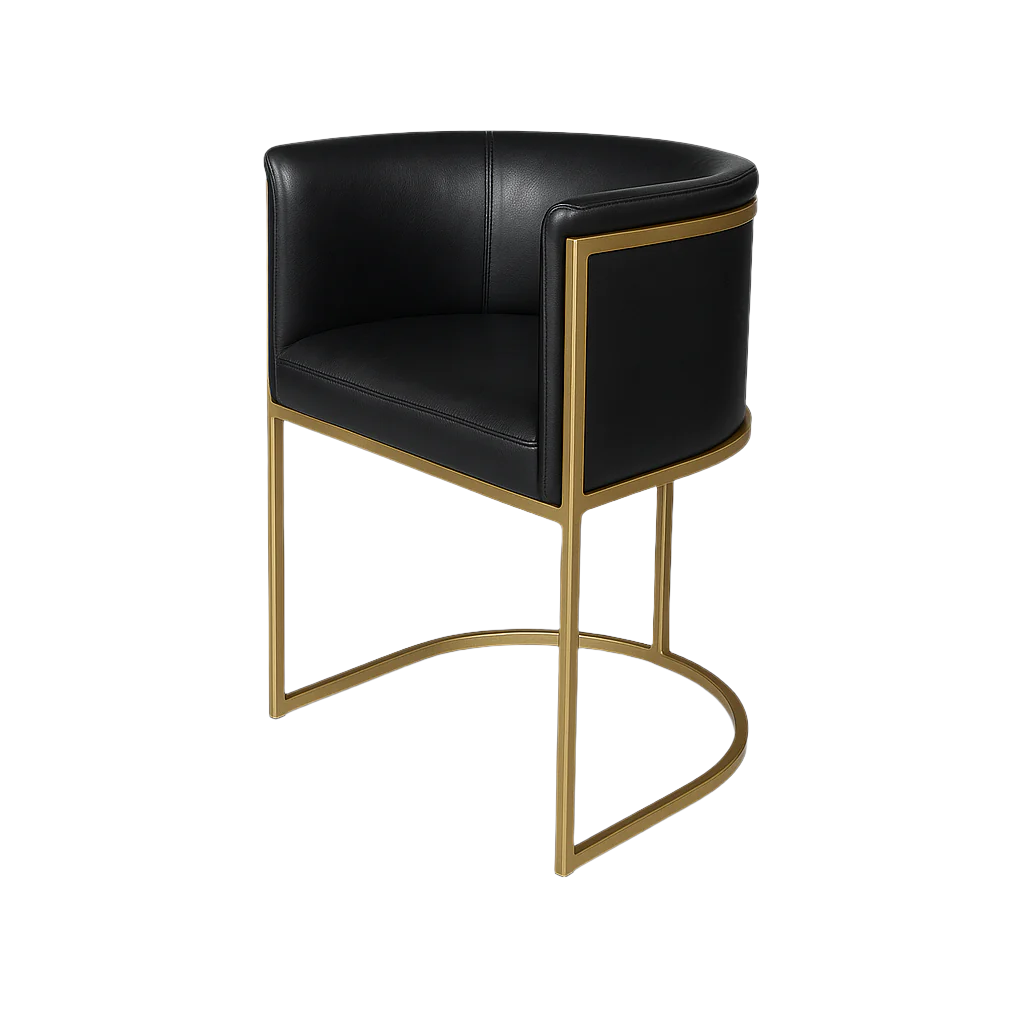 Scaun piele NEAGRA | model ENRI