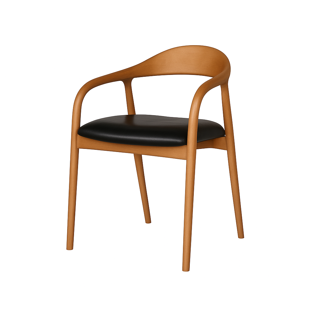 Scaun piele NEAGRA | model RELOK