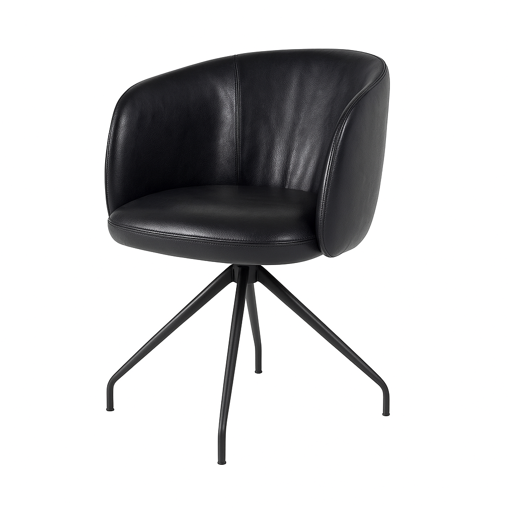 Scaun piele NEAGRA | model ZURLI